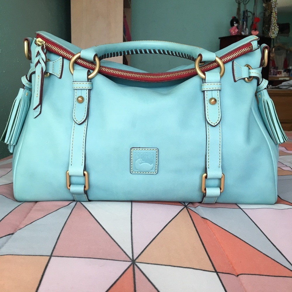 🔴Not for sale🔴 Dooney Florentine satchel in Aqua - Picture 1 of 8